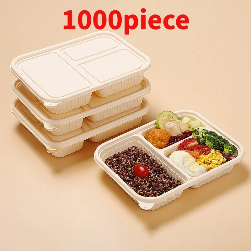 

10 00piece.Custom.Disposable 2 3 4 5 6 Compartment Eco Friendly Cornstarch Corn Starch Take away Lunch Box Food Container Packa