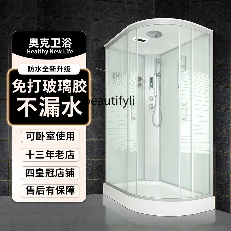 

53cqyShower room Household tempered glass simple partition Bath room Shower bath