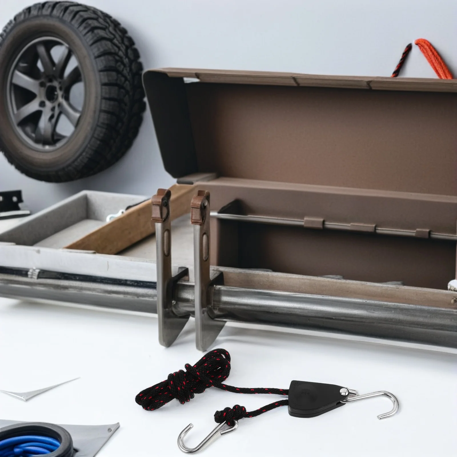 

Car Dent Removal Rope Nylon Hood Prop Rope Tool S-Hook Dent Puller Auto Body Repair Tools Aluminum Support Frame