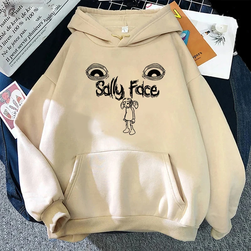 Funny Sally Face Hoodie Harajuku Horror Game Pullover Novelty Trend Cartoon Sportswear Autumn Winter Women Men Warm Sweatshirt