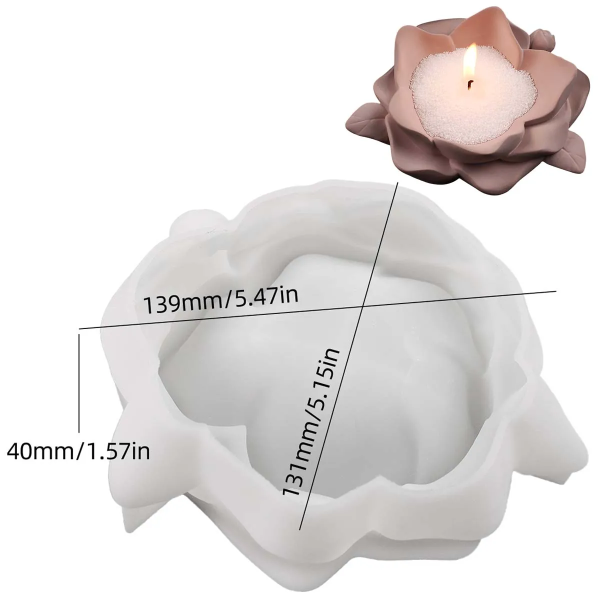 كاميليا روز شمعة السلطانية قالب من السيليكون لتقوم بها بنفسك زهرة شكل عرض لوحة الحرف صنع الجص الراتنج صينية تخزين قوالب ديكور المنزل