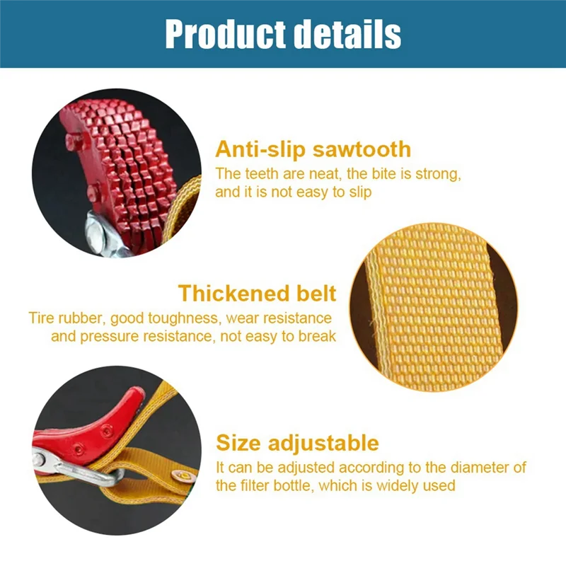 8-Polegada universal purificador de água chave ajustável ferramenta de corrente universal removível elementos de filtro antiderrapante