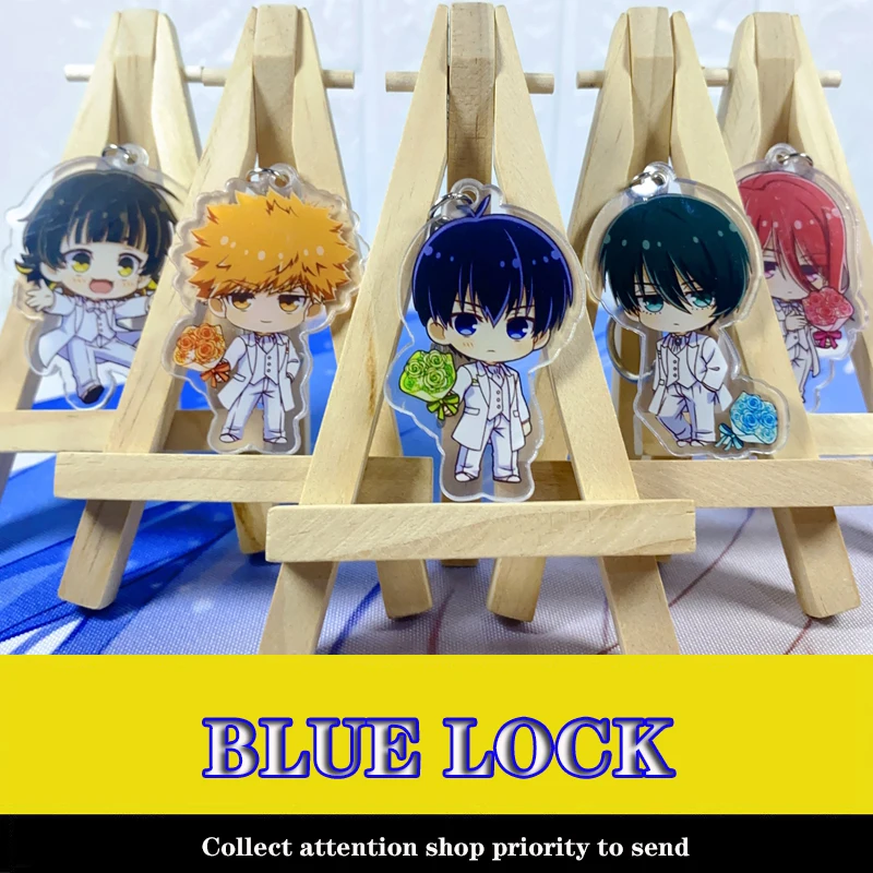 Anime BLUE LOCK Kuon Wataru Chigiri Hyoma Isagi Yoichi Acrylic Figure Keychain Cosplay Charm Cartoon Itabag Pendant Keyring Gift