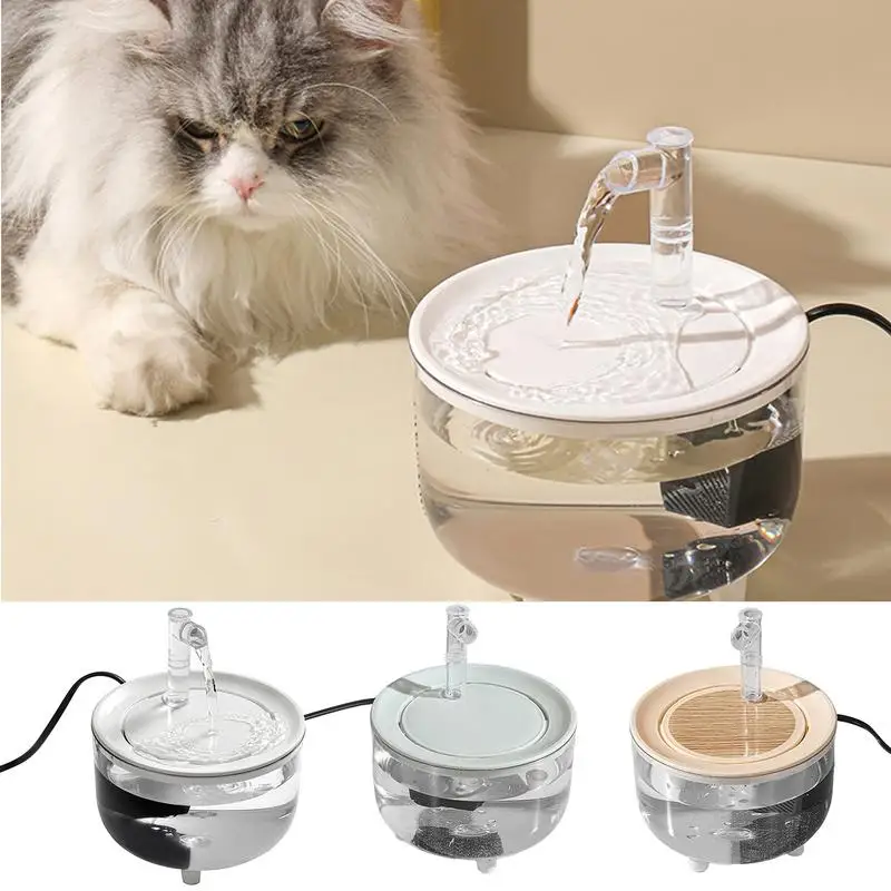 Cat Water Dispenser Cat Waterer Dog Bowl Noise-Free Car Water Bowl Dog Water Dispenser Pet Water Fountain Auto Cycle Filtering