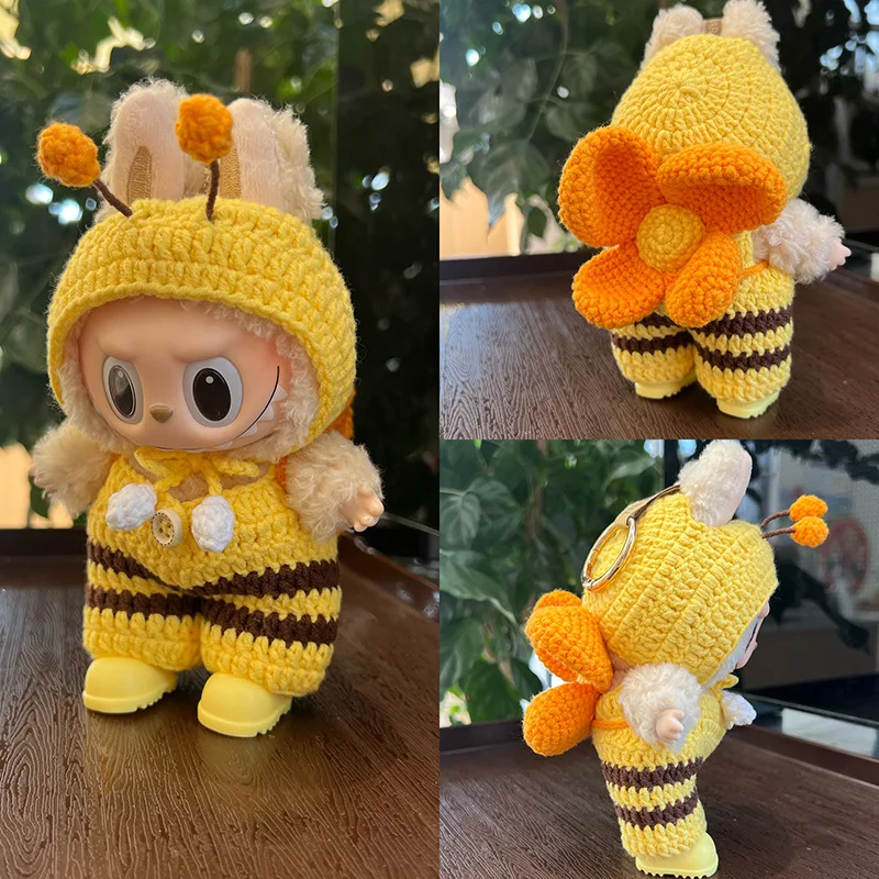 

Одежда для кукол Labubu 17 см, модная одежда, одежда для кукол пчелы, одинаковые по цвету, ручная работа, аксессуары для кукол, рождественские украшения