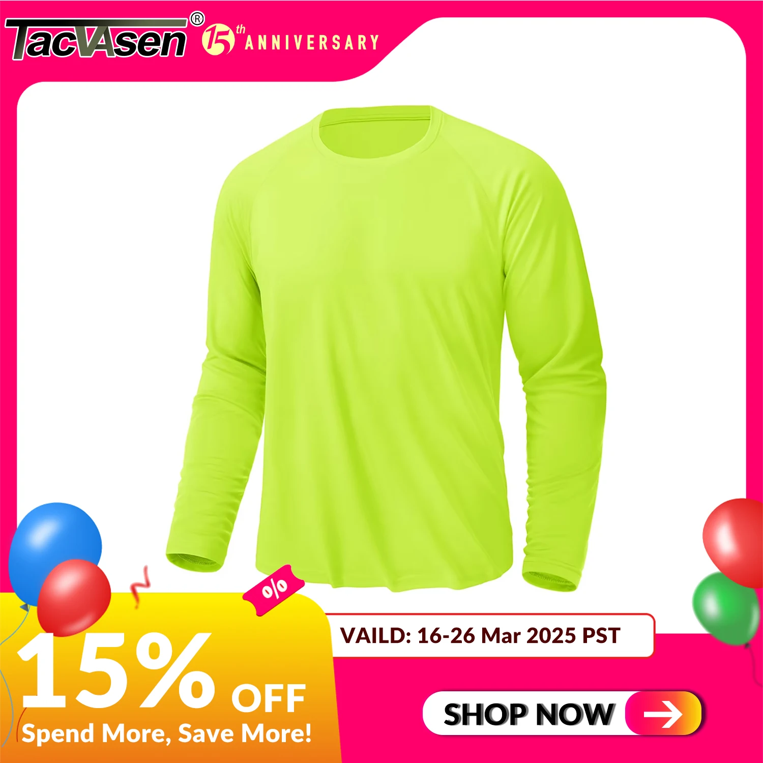 TACVASEN UPF 50+ Sun Protection T-shirts Men's Quick Dry Long Sleeve Athlectic T Shirts Performance Sports T-shirts Tee Tops