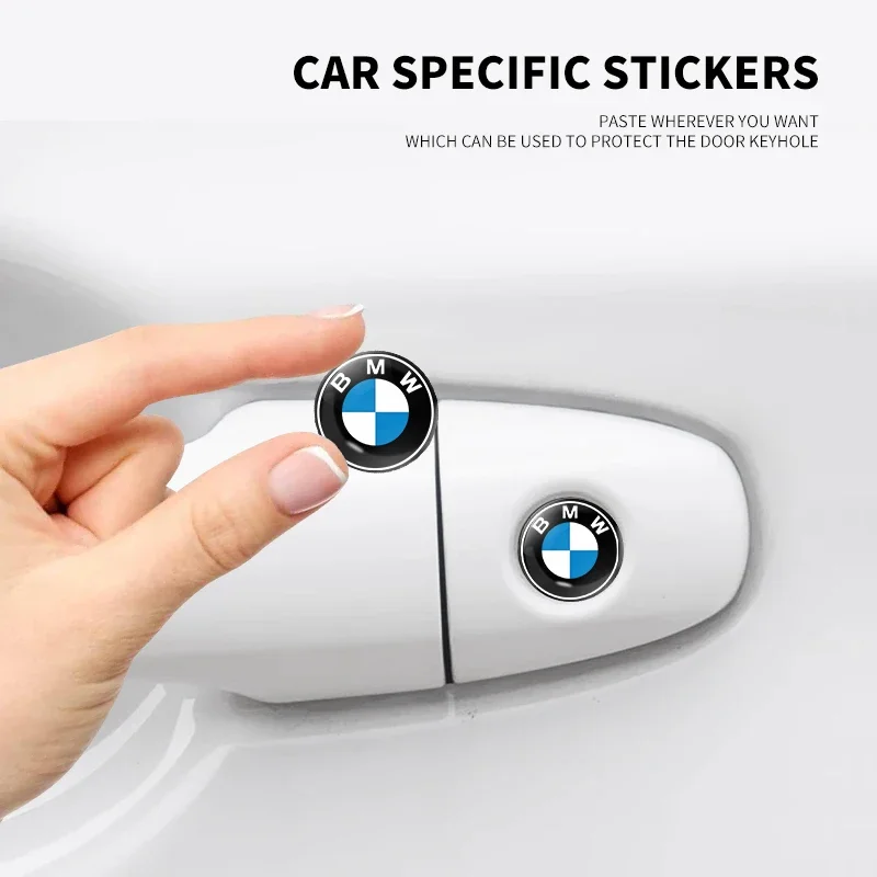 2/5/10pcs Car Door Lock Keyhole Protection Stickers Emblem For BMW 1 3 5 Series X1 X4 X5 X7 G20 G38 F20 F39 F48 E46 E60 E36 E39