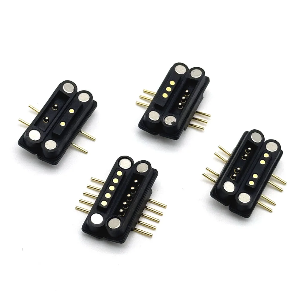 2A DC Magnetic Pogo Pin Connector 2Pin 3Pin 4Pin 5Pin Pogopin Male Female Spring Loaded DC Power Socket Bent Needle