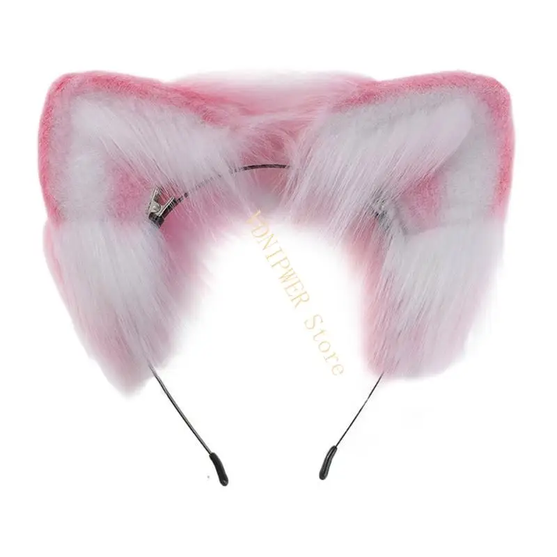 Orelhas gato fofas Live Broadcast Hair Hoop Adult Cosplay Anime Personagem DeCors cabelo D08E