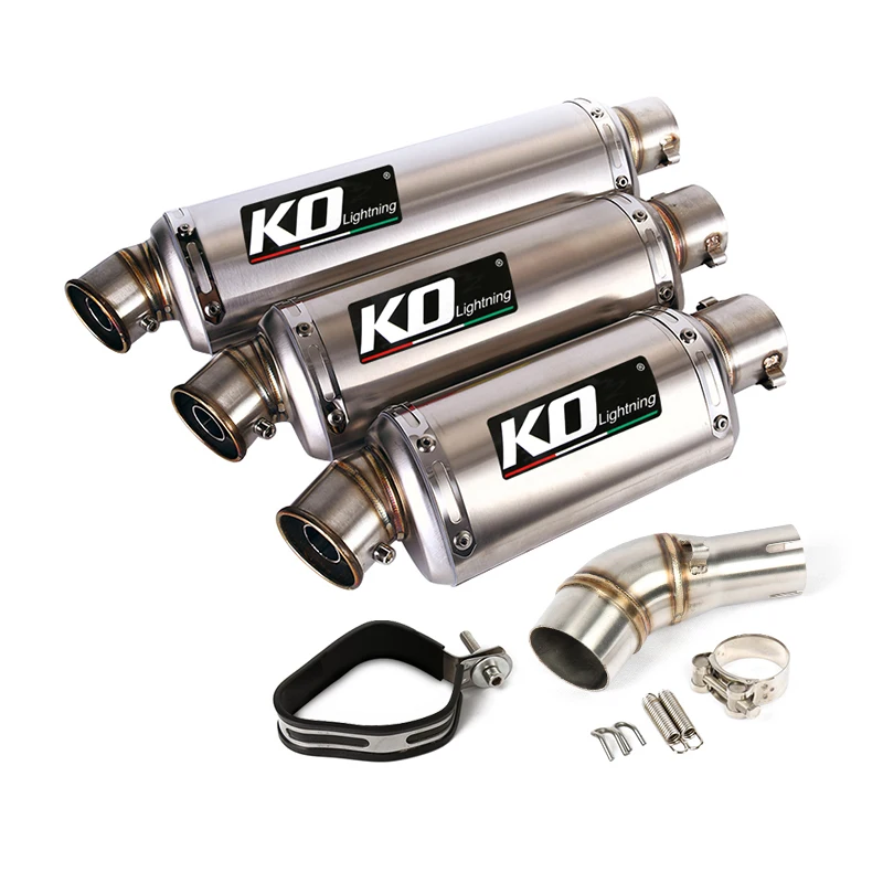 For Yamaha YZF-R3 R3 R25 MT03 Slip On Moto Exhaust System Muffler Escape Tip DB Killer Stainless Steel Mid Connect Link Tube