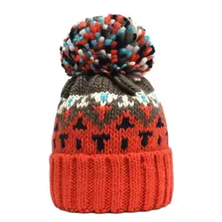 2024 Autumn and Winter Acrylic Geometric Thicken Knitted Hat Winter Warm Hat Skullies Cap Beanie Hat for Men and Women 192