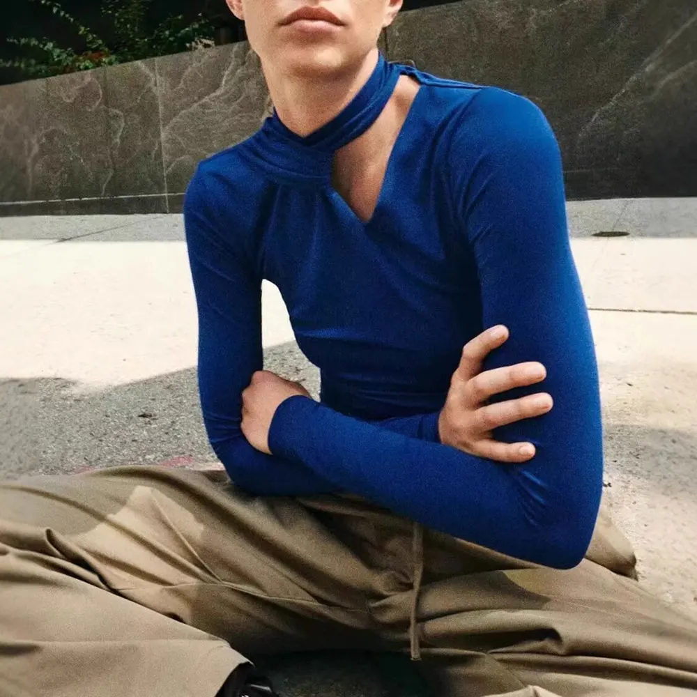 Cross-Border European and American Clothing Aliexpress Popular Fashionable and Sexy Hollow Jumpsuit