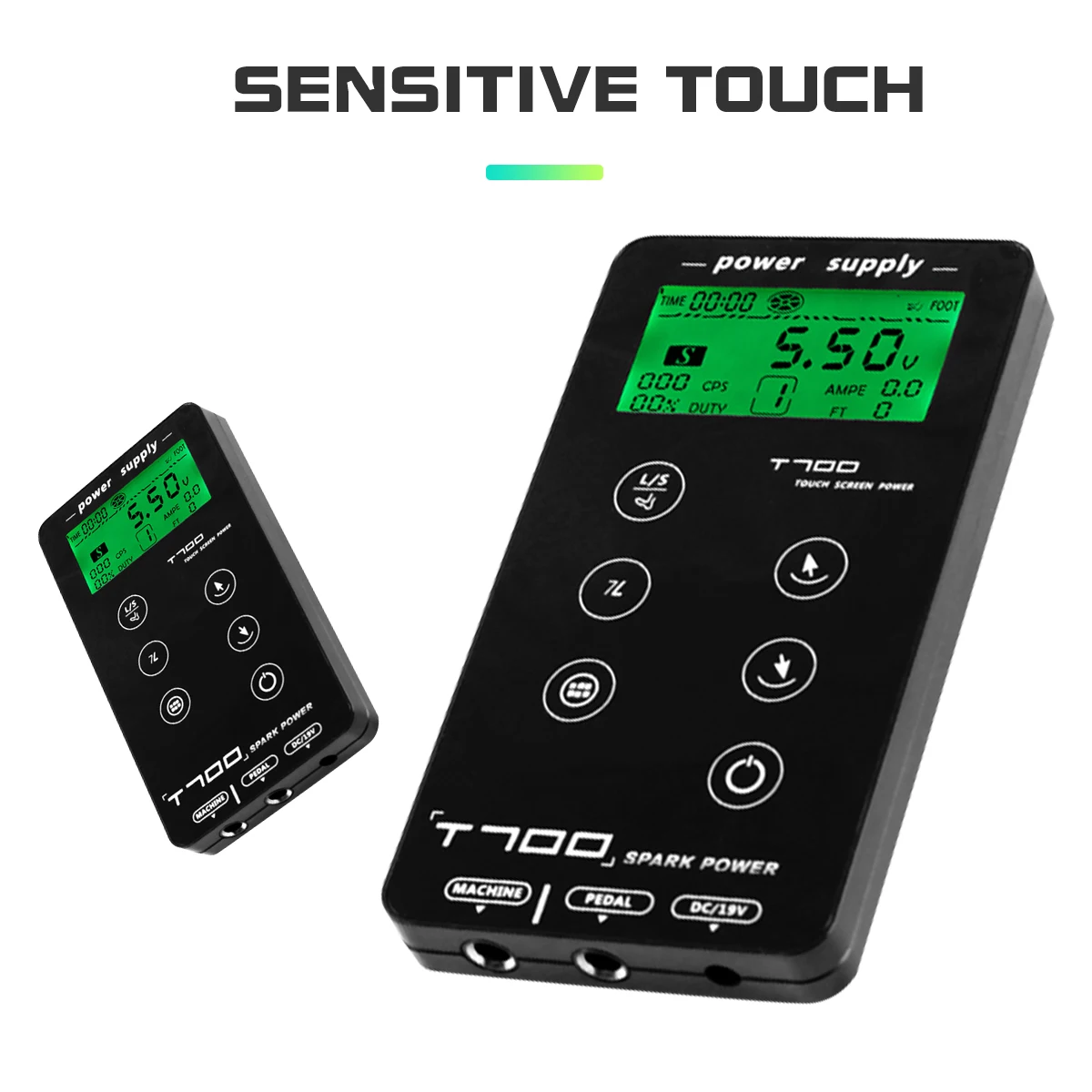 T700 Tattoo Power Supply Digital  LCD Touch Screen Tattoo Battery with Bracket for Rotary Pen Machine Tattoo Supplies