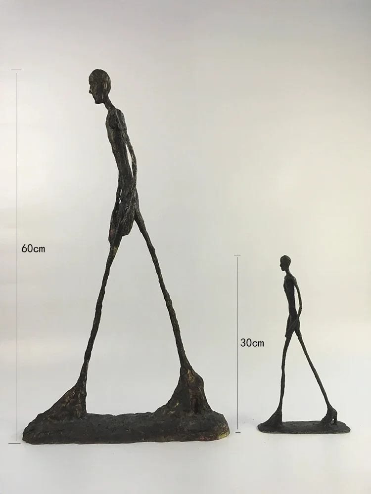 MGT Giacometti Bronze Sculpture Abstract Home Decoration Accessories Walking Statue Home Decoration  Modern Simple Walker