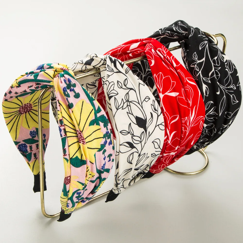 

Faionable n Wide Crossed Fabric Hairband Ele Hair Accory Versatile Sli Headband for All Ocns