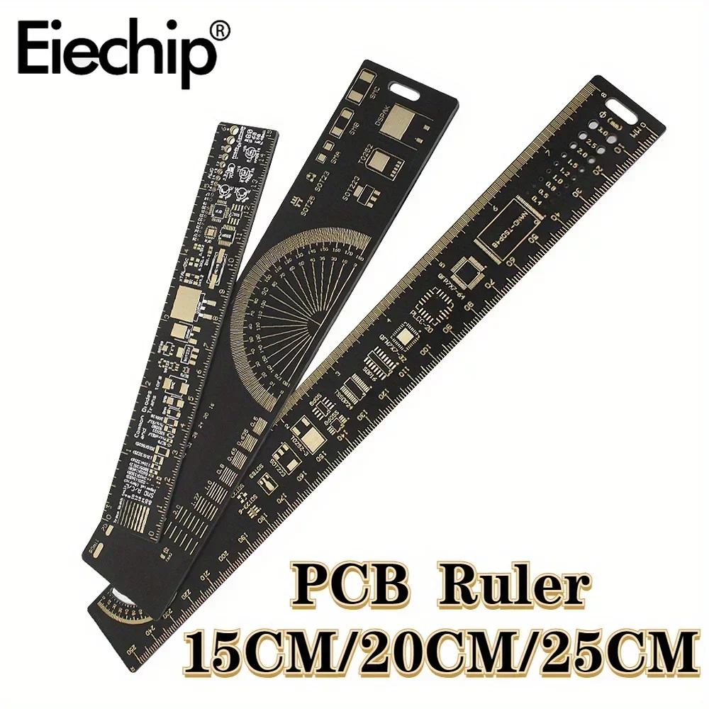 3 Type 1 Set 15cm 20cm 25cm PCB Ruler Multi-functional Measuring Tool Resistor Capacitor Chip IC SMD Diode Transistor