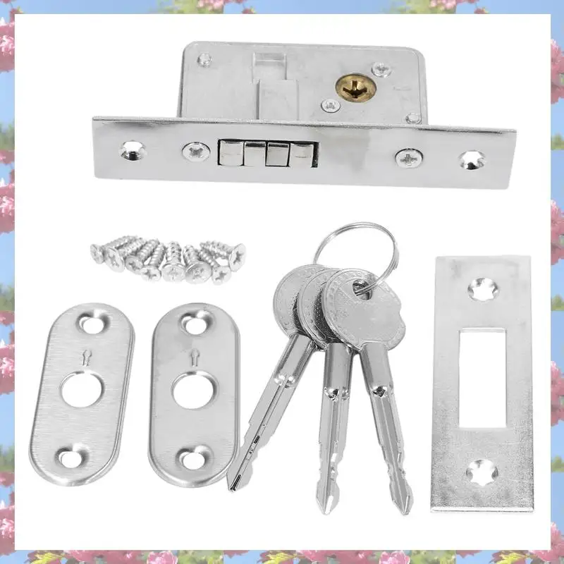 

6X Invisible/Door Lock, Sliding Door Hook Lock, Alloy Lock Body, Frame Glass Door, Sturdy, Durable, Door Hardware