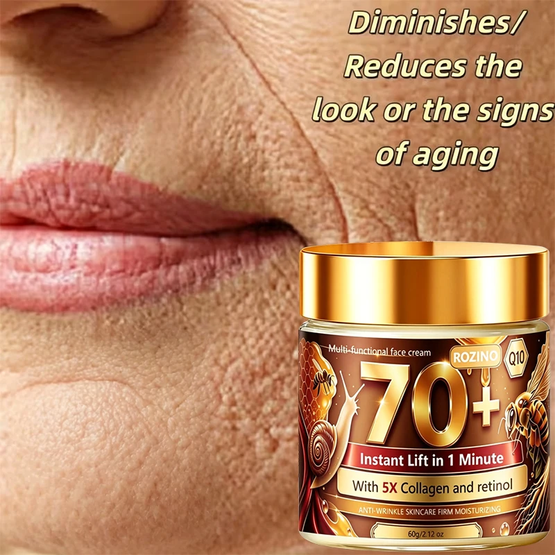 70+1 Minute Firming and Lifting Cream - All-Purpose Cream, Deeply Moisturizes, Improves Skin Elasticity, Makes the Face Smooth and Delicate, Injects Collagen, Instantly Improves Dry and Rough Appearance, Makes You Look Younger, Highly Beloved, Suitable for Both Men and Women