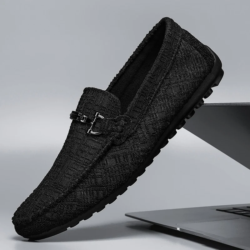 

Мужские туфли больших размеров: простые повседневные лоферы для мужчин, черные легкие водительские туфли, кожаная обувь