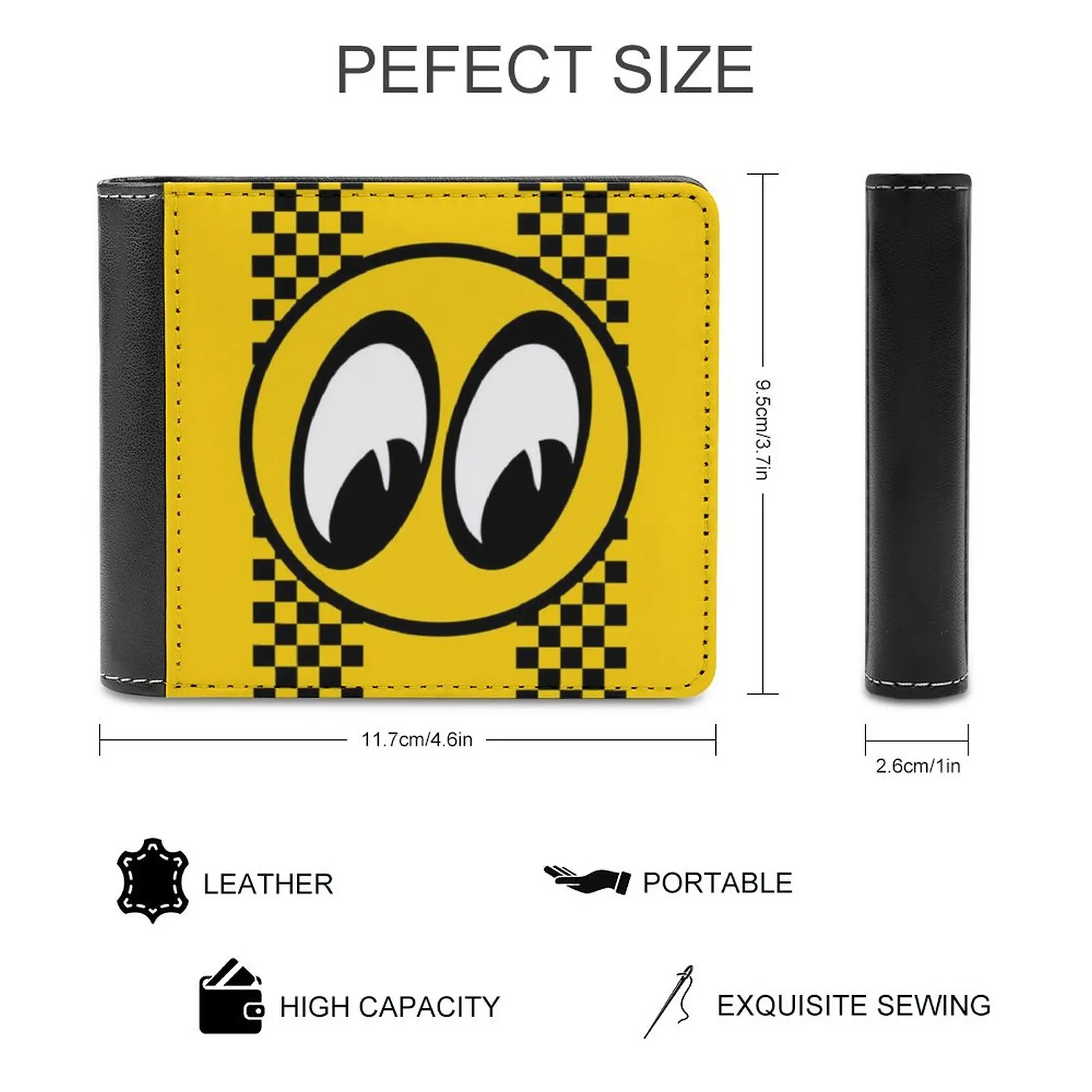 Mooneyes Fashion Credit Card Wallet Leather Wallets Personalized Wallets For Men And Women Vintage Gas Station Mooneyes Moon