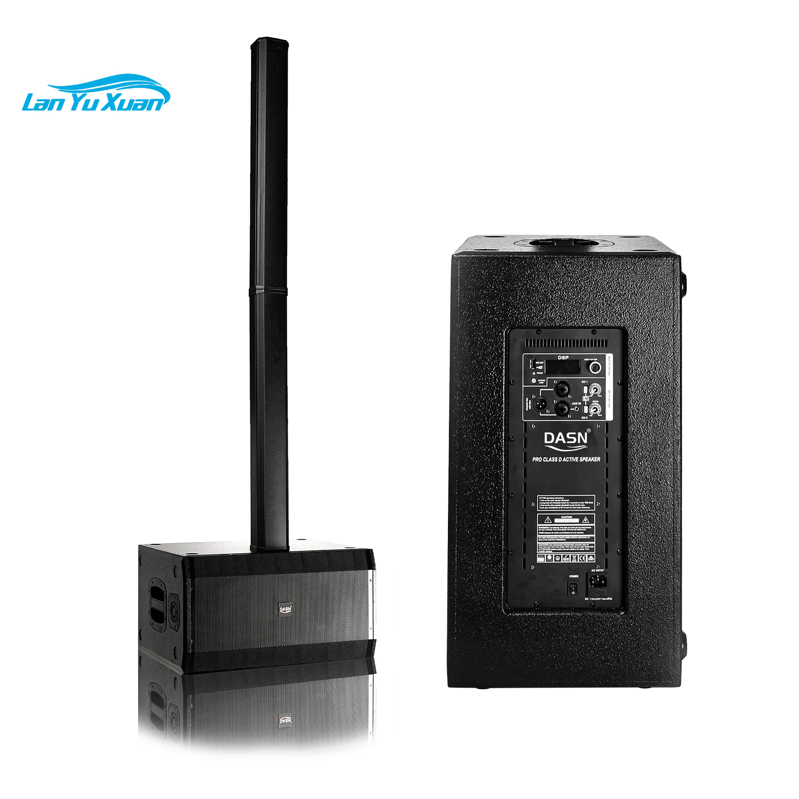 

DASN B22G 4000W PEAK Class D Array Active Professional Column Speaker Double 10 inch Subwoofer PA System Outdoor Loudspeaker