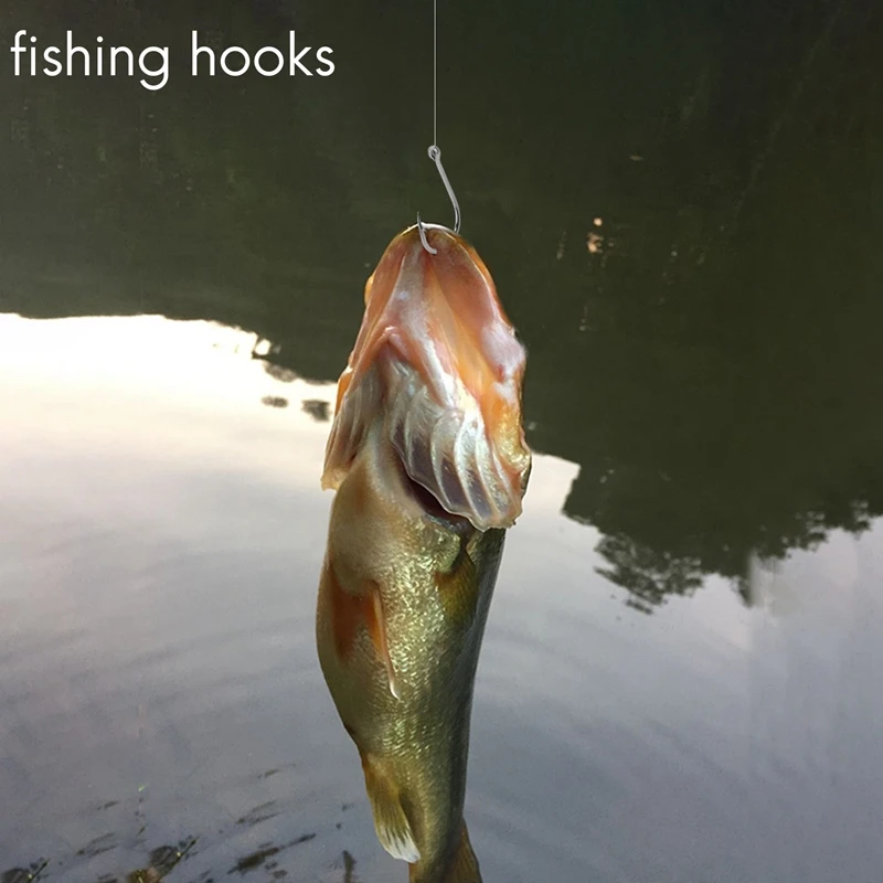 مجموعة من خطافات فولاذية عالية الكربون لصيد سمك الشبوط ، صندوق مع صندوق بيع بالتجزئة ، طُعم قفز ، أحجام مختلطة 3-12 ، قطع غيار