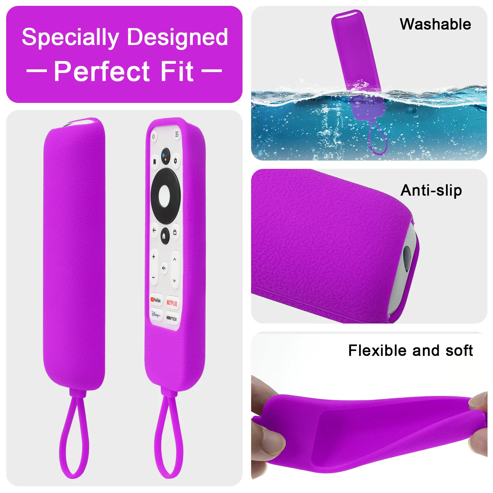 Silicone Case Fit for ONLY for Onn Android TV 4K UHD Stick TV Box 100024646 100026240 Protective Sheath Cover Anti-Slip ﻿