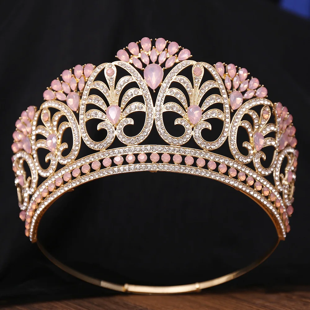 

Vintage crown Luxury Baroque style rhinestone bridal wedding hair accessories European Royal Noble Headwear