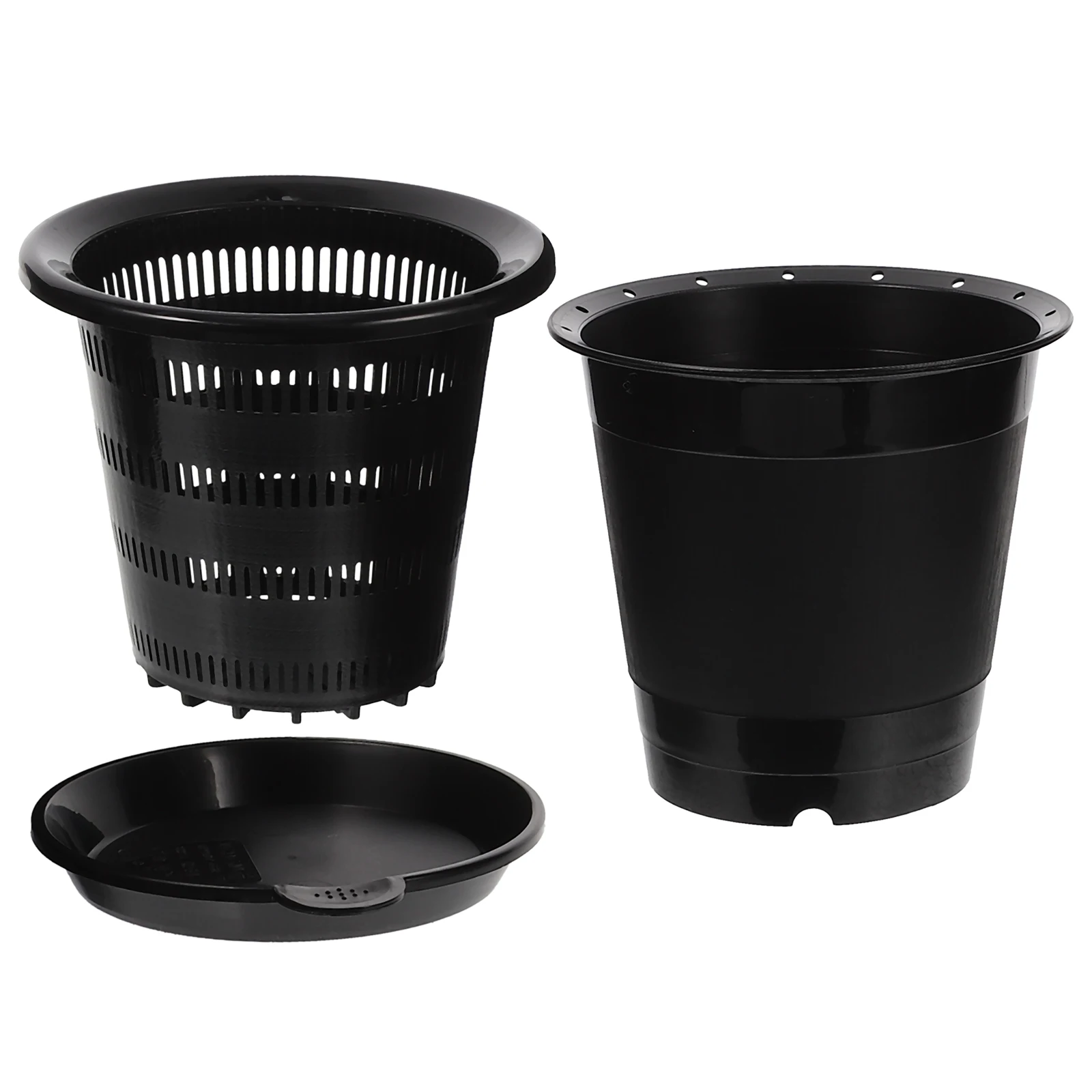 

Plastic Flower Pot Large Round Nursery Planters Indoor Plants Premium PP Material Drainage Hole Scindapsus Aureus