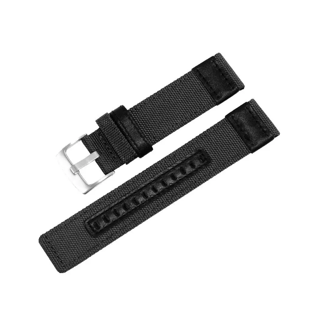 

1pc Watch Replacing Strap Canvas Watch Band Unisex Watchstrap Alternative Wrist Strap for Women Men (Black 22mm) Random Watch Bu