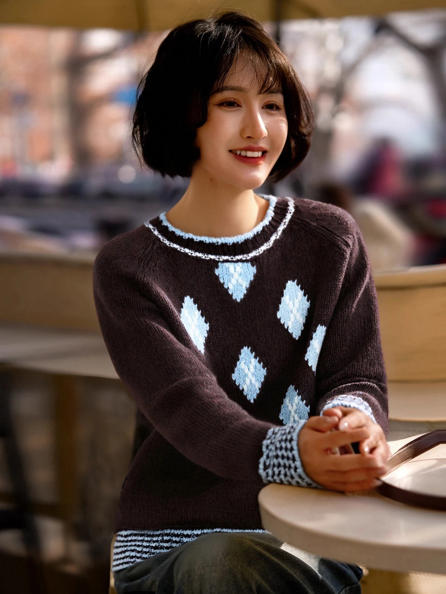 

Винтажный шерстяной вязаный свитер Chivirin для женщин, весна-осень, с длинными рукавами, универсальный, с круглым вырезом и бахромой, повседневный стиль