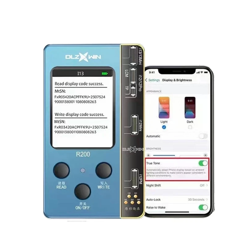 DL R200 Multifunctional Original Color Recovery Programmer for iPhone 7 to 13/13Mini LCD Screen True Tone Repair Device