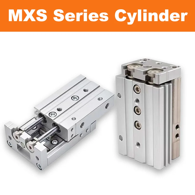 

Пневматический привод MXS серии SMC с подвижным столом, типы MXS6, MXS8, MXS12, MXS16, MXS20, MXS25, ход от 10 мм до 125 мм