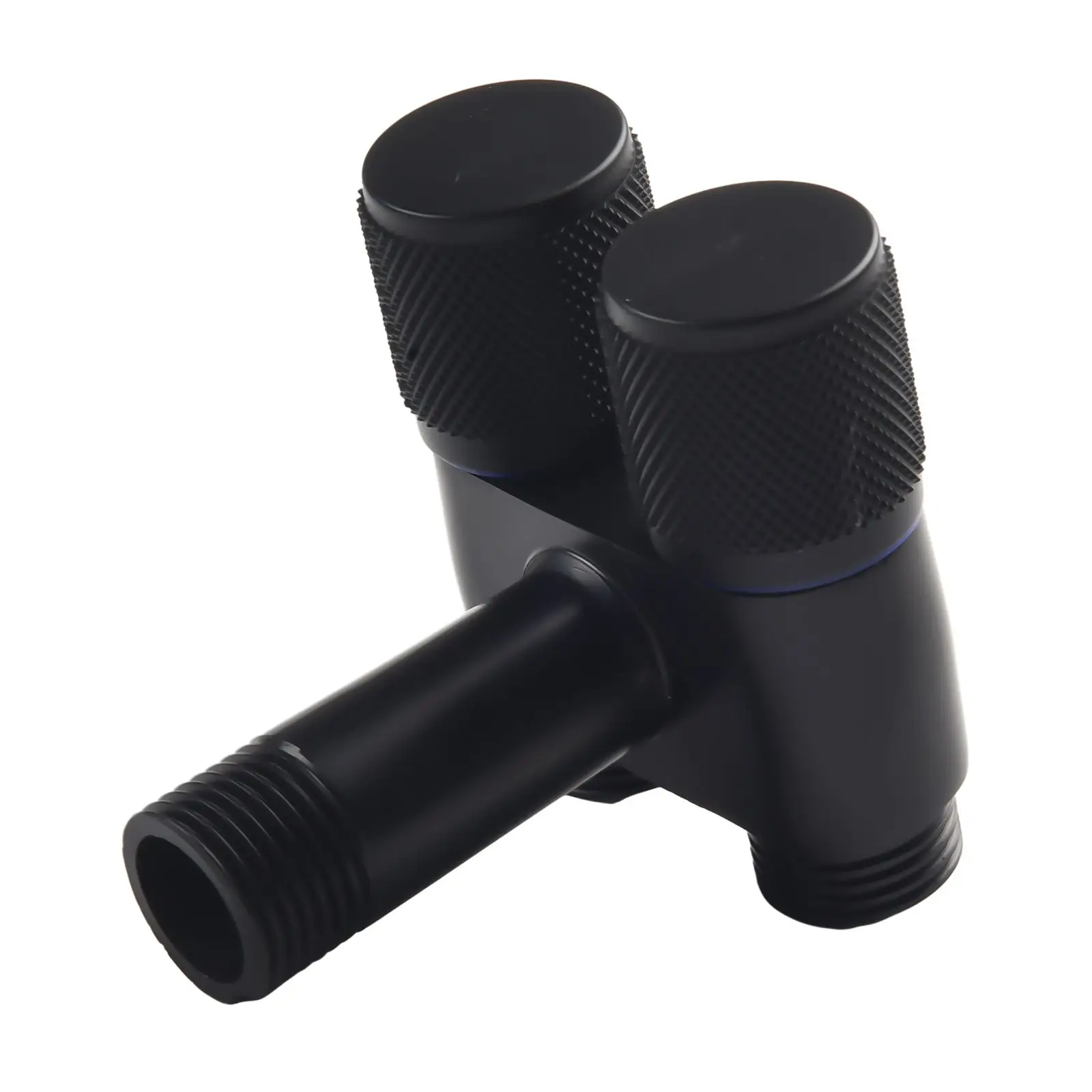 1 In Two Out G12 Double Control Angle Valve for Washing Machine Faucet and Toilet Water Connection with Metal Handle