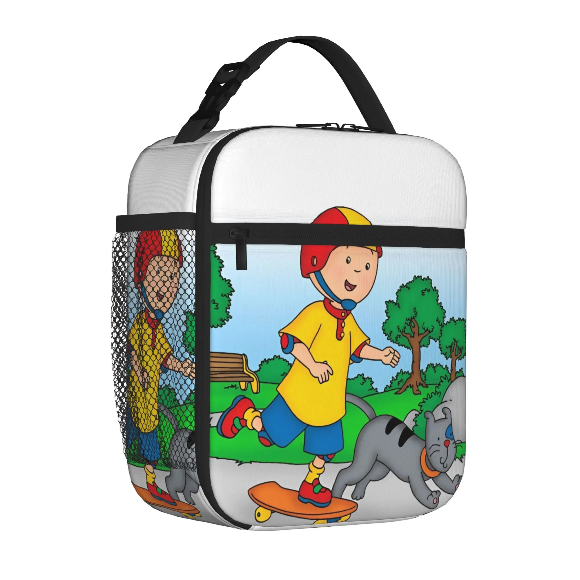 Caillous Animation Cartoon Handheld Thermal Cooler Bag Anime Family TV Reusable Insulated Lunch Bag New Arrival Bento Box Picnic