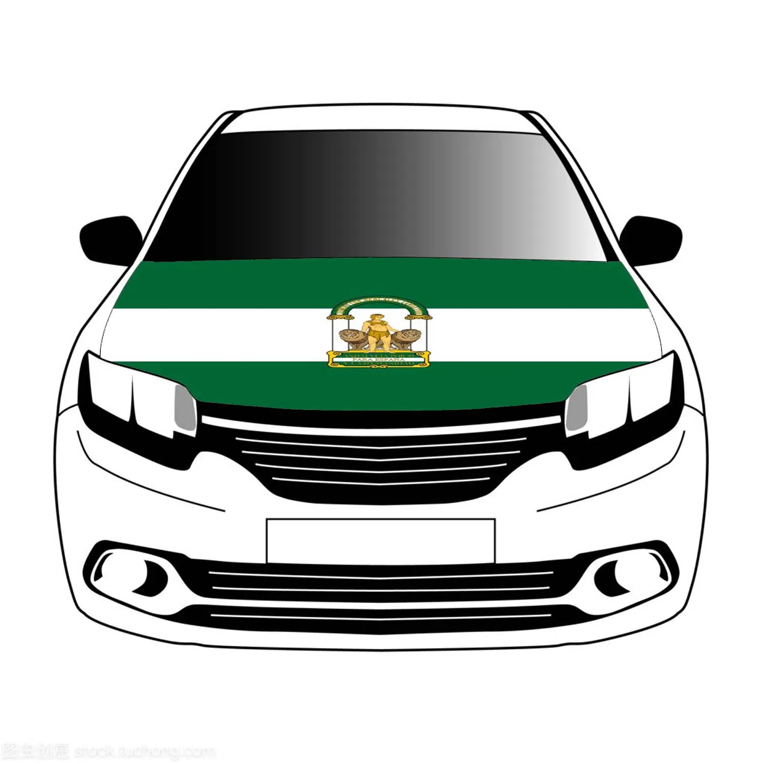 

Bandera de Andalucía flag car Hood cover 3.3x5ft/5x7ft 100%polyester,car bonnet banner