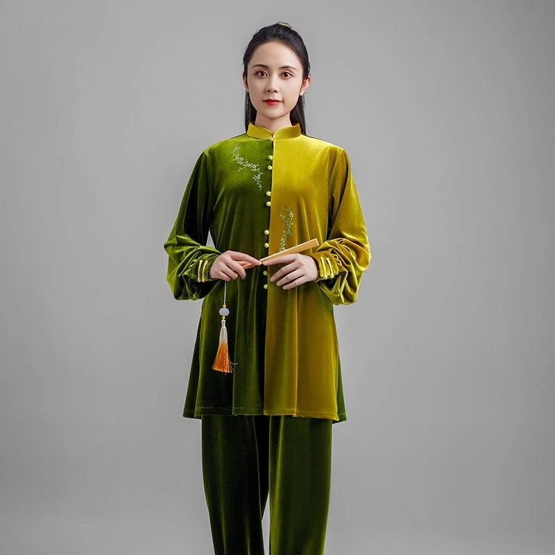 Kun Master Thicken Velvet Taichi Uniform Winter Martial Arts Suit Kung Fu Clothes Taiji Unisex