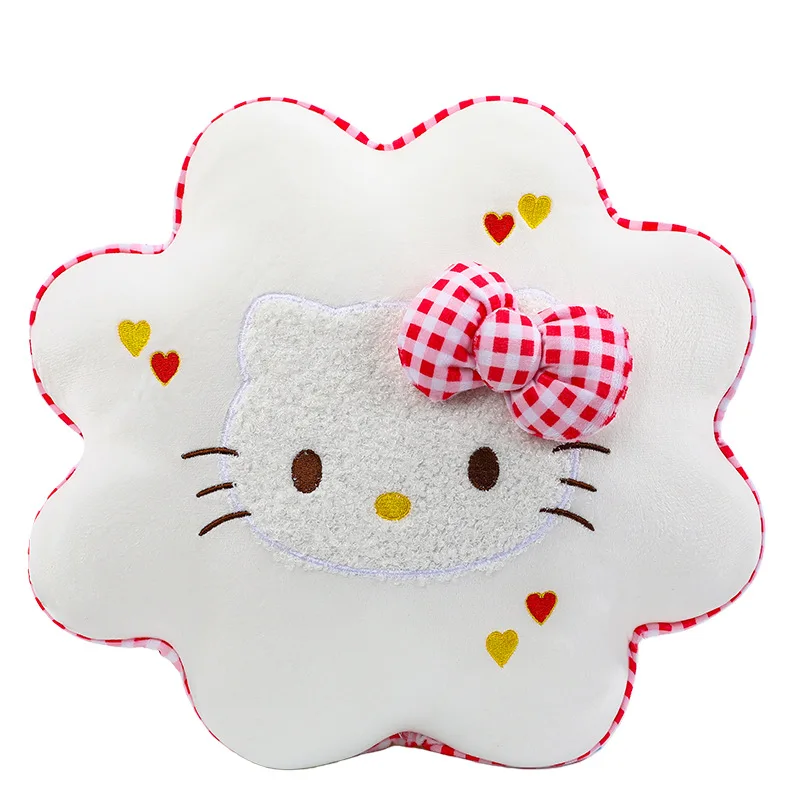 귀여운 산리오 만화 캐릭터 봉제 인형 어린이 생일 크리스마스 선물 네잎클로버 모양 베개 소파 자동차 쿠션 여자아이들이 좋아하는 인형