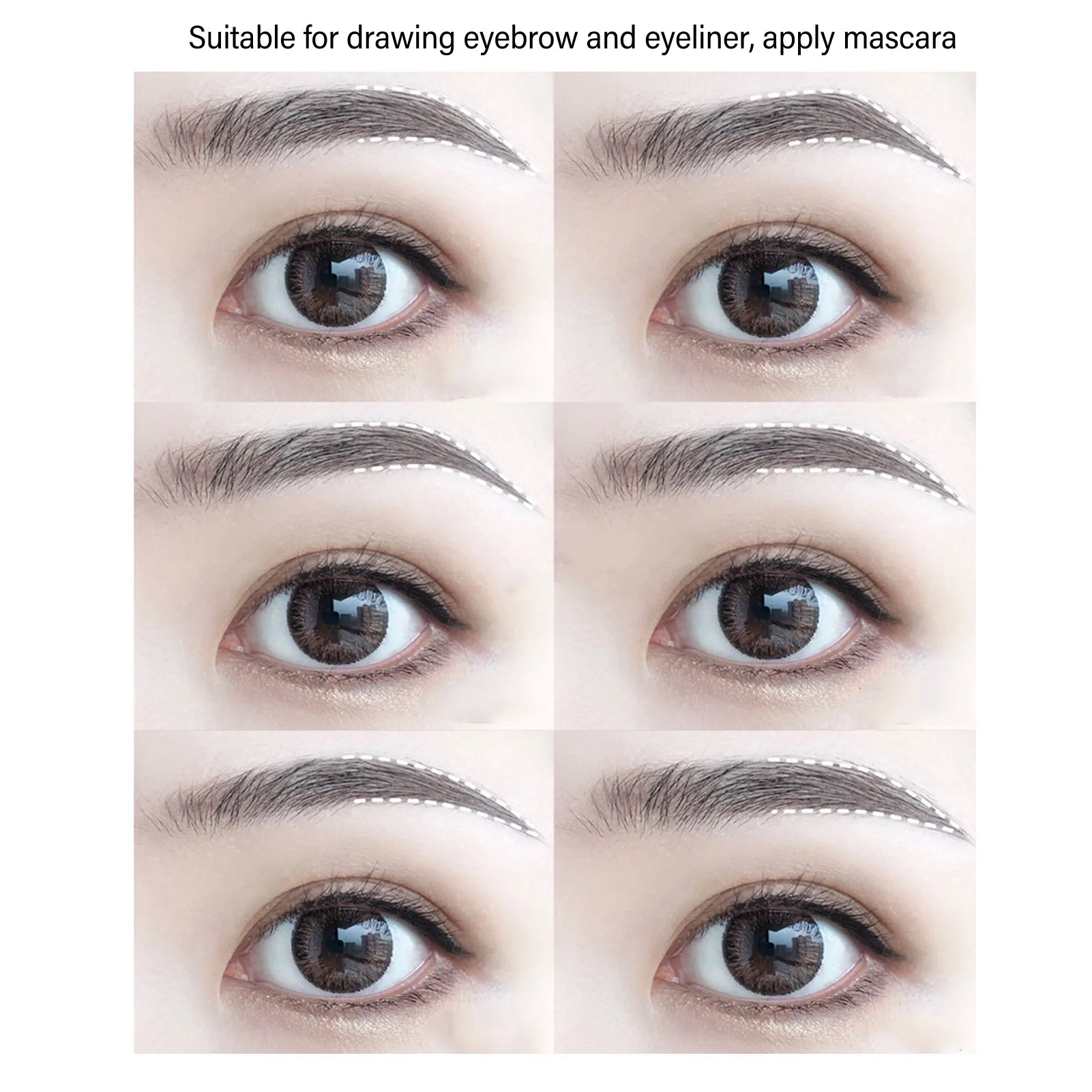 6 Stuks Wenkbrauwborstels Multifunctionele Oog Make-Up Concealer Borstel Vierkante Hoek Wenkbrauw Borstelset