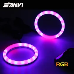 LED Cotton Angel Eyes RGB Halo Ring 60mm 65mm 70mm 75m 80mm 85mm 90mm 95mm 100mm 110mm 120mm 125mm 160mm LED DRL Turning Signal