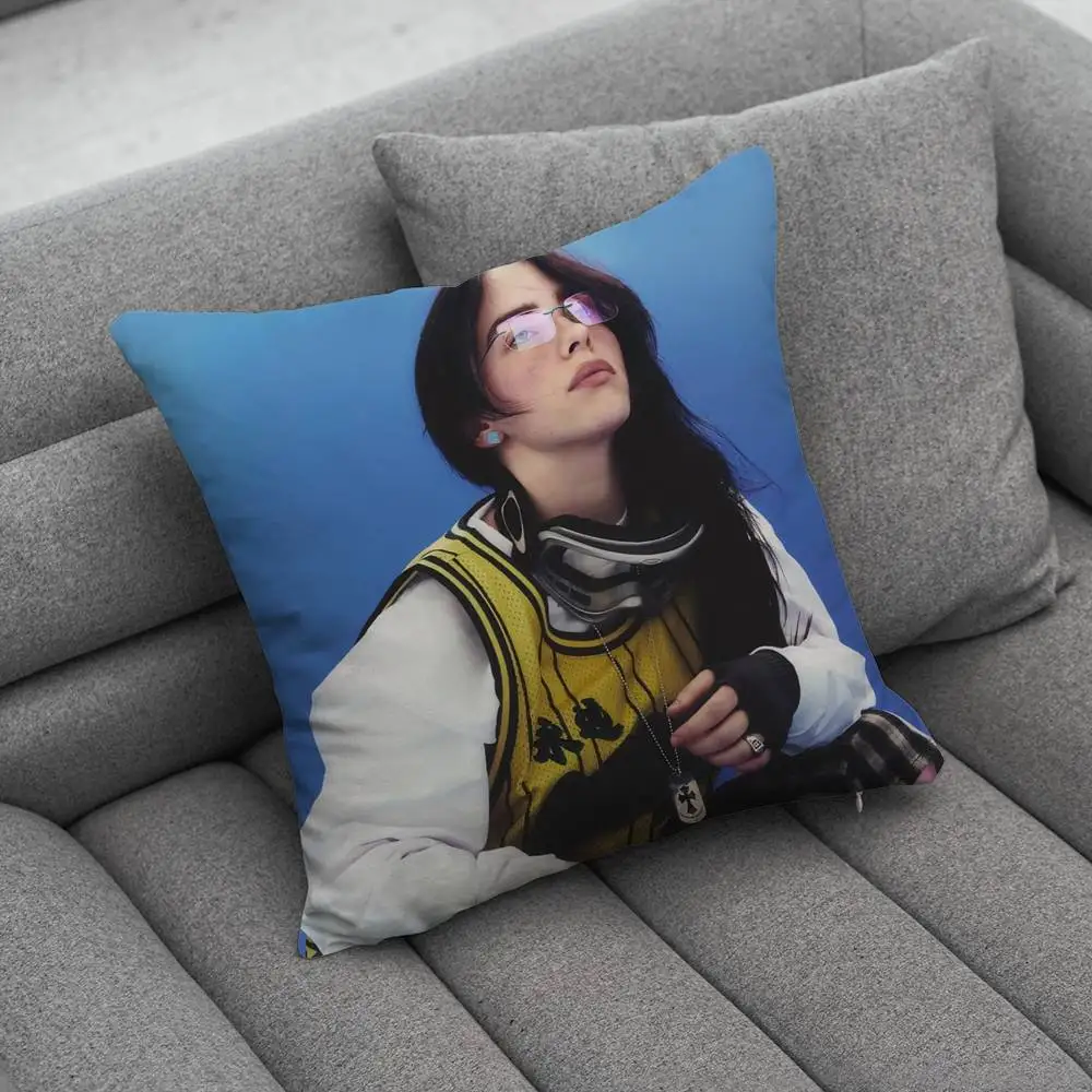 B-Billie L-LUNCH Eilish Pillow Case Pillowcase Home Sofa Cushions Car Cushions Pillowcover Office Pillowshell Pillow