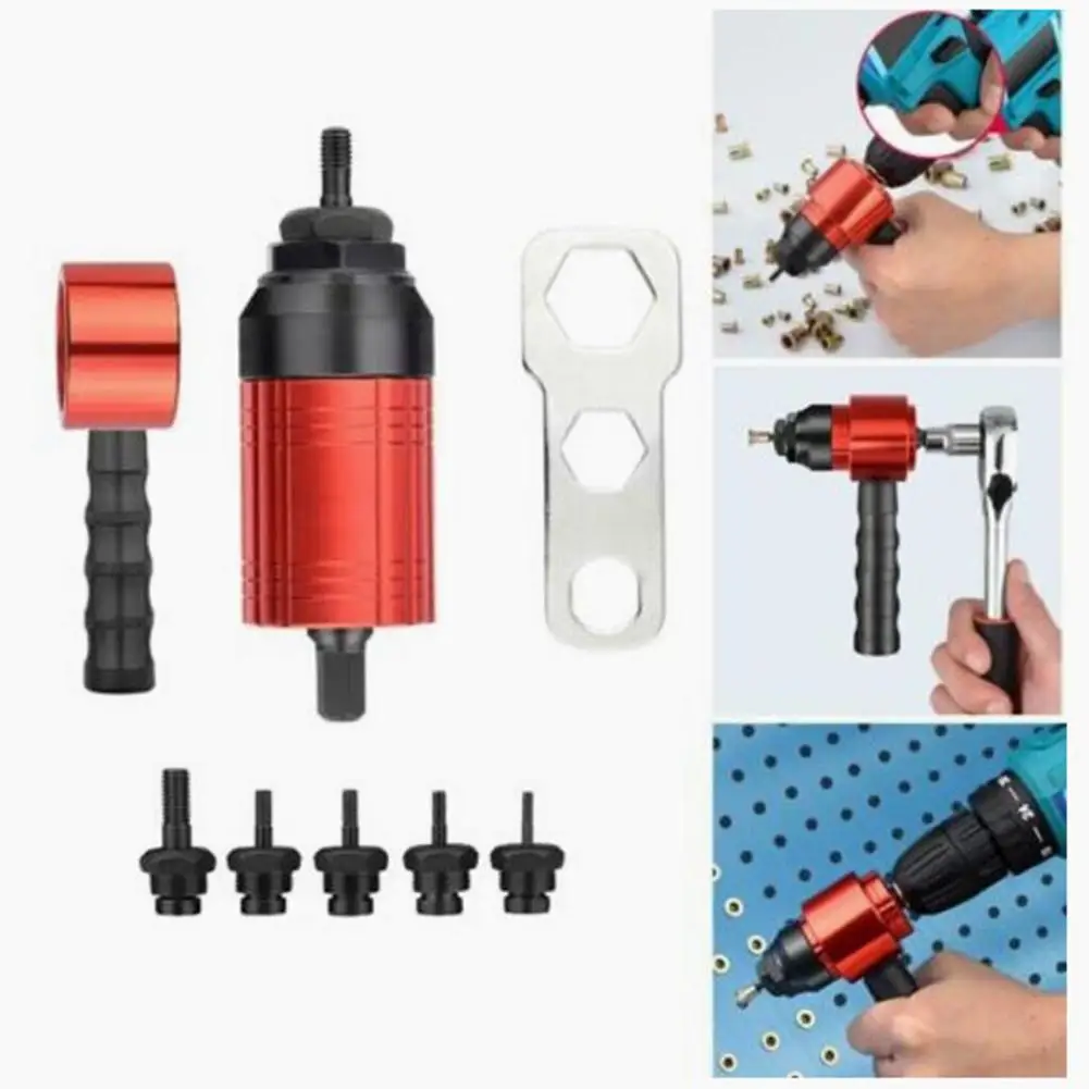 Imagem -05 - Youzi-elétrica Rivet Gun Broca Bit Adapter Inserir Nut Rebitando Ferramenta Chave de Mão M3-m8