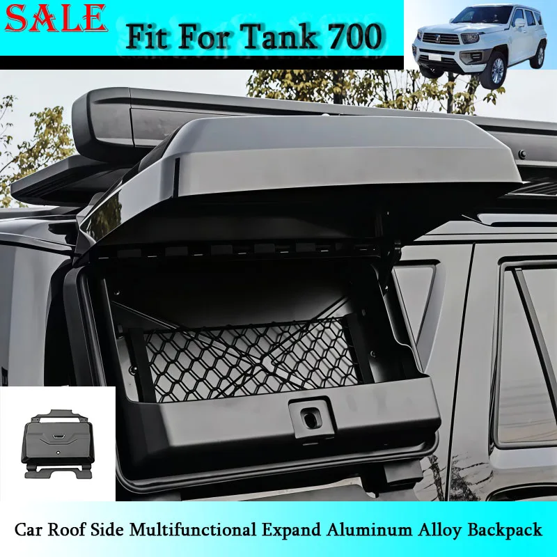 Fit for GWM Tank 700/700Hi4-T Car Auto Roof Side Multifunctional Expand Aluminum Alloy Backpack Automobile Exterior Accessories