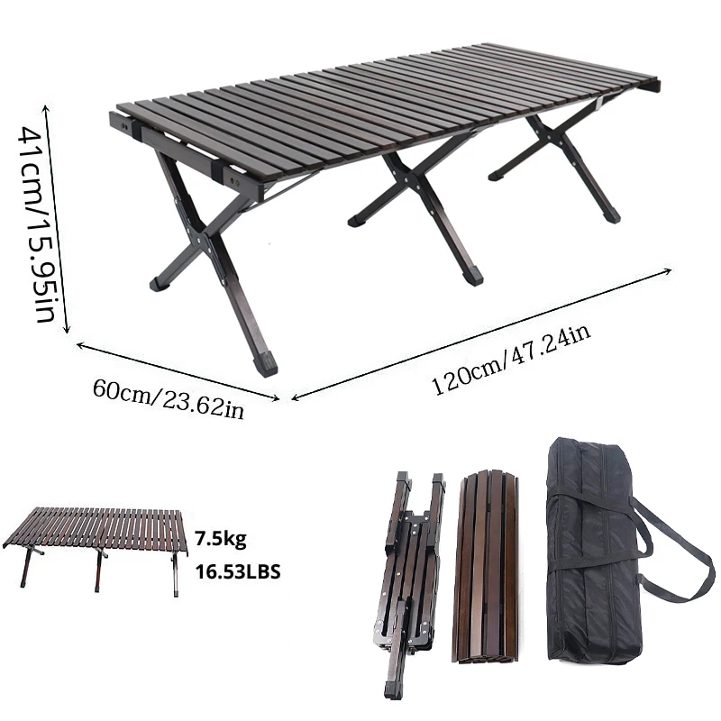 Folding Camping Table Picnic Dining Backpacking Camping Table Adjustable Klapptisch Camping Accessories