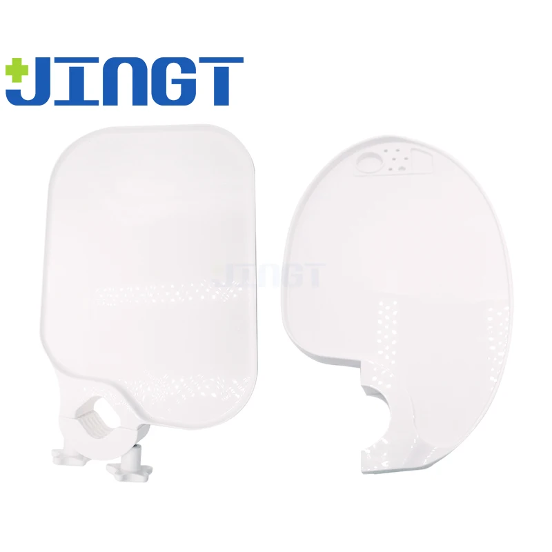 JINGT Dental Chair Scaler Tray Plastic Rotatable Plate Post Mounted Shelf Tray Table Shape Clinic Dentistry Chair Accessories