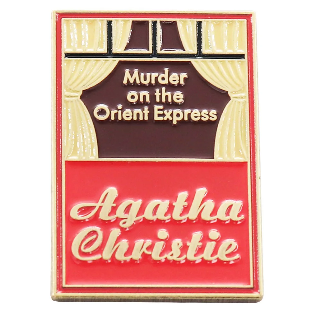 Agatha Christie-Alfileres esmaltados para asesinato en el Orient Express, insignia para solapa, broche, decoración de joyería