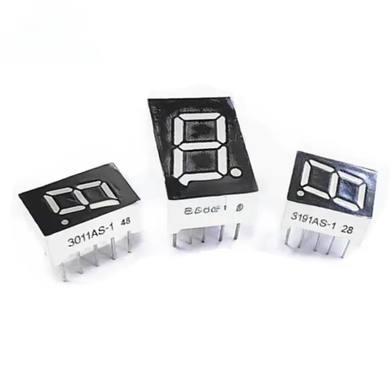 10 قطعة شاشة LED أنبوب رقمي 7-قطاع عرض 0.3 0.39 0.5 1 أرقام 1 بت أحمر عالي السطوع الكاثود المشترك الأنود المشترك