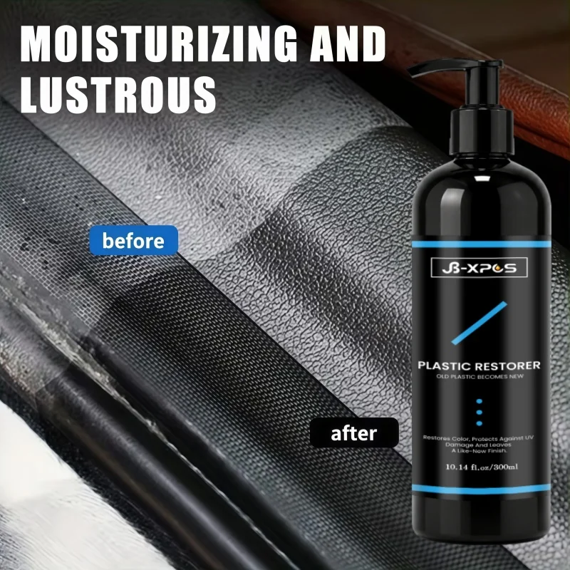Car Plastic Restorer, Rejuvenate Faded Weathered Trim Restore Rich Shine For Auto Interior Exterior Plastics YT0602