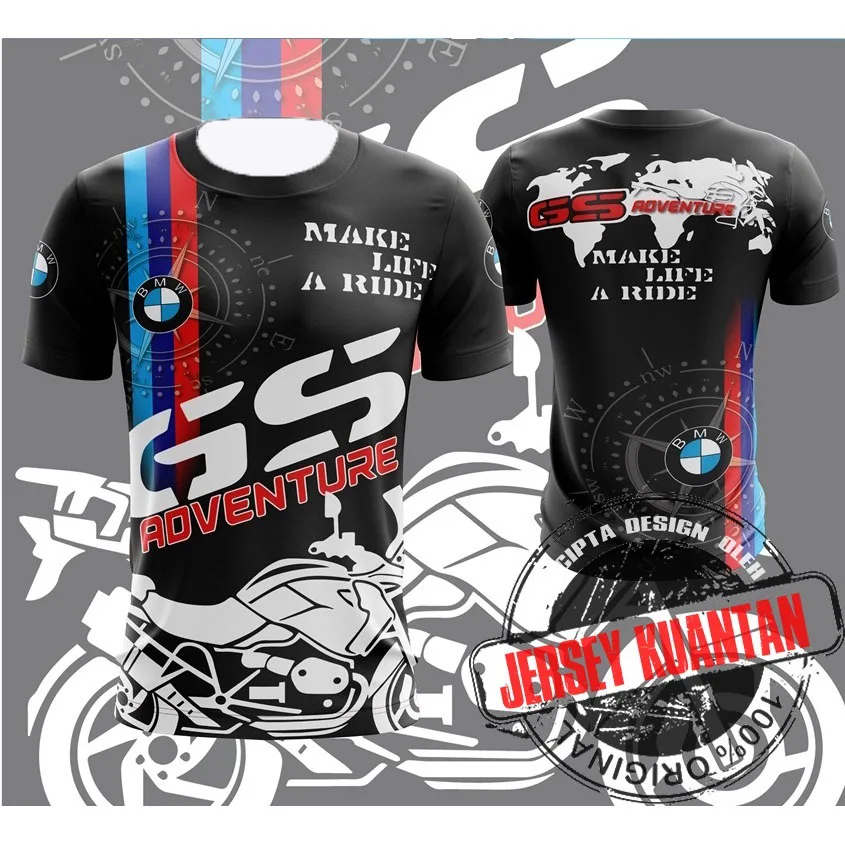 

Велосипедная куртка BMW на мотоцикле серии GS, синий и красный контрастный мотоциклетный костюм, свободная футболка для любителей велоспорта