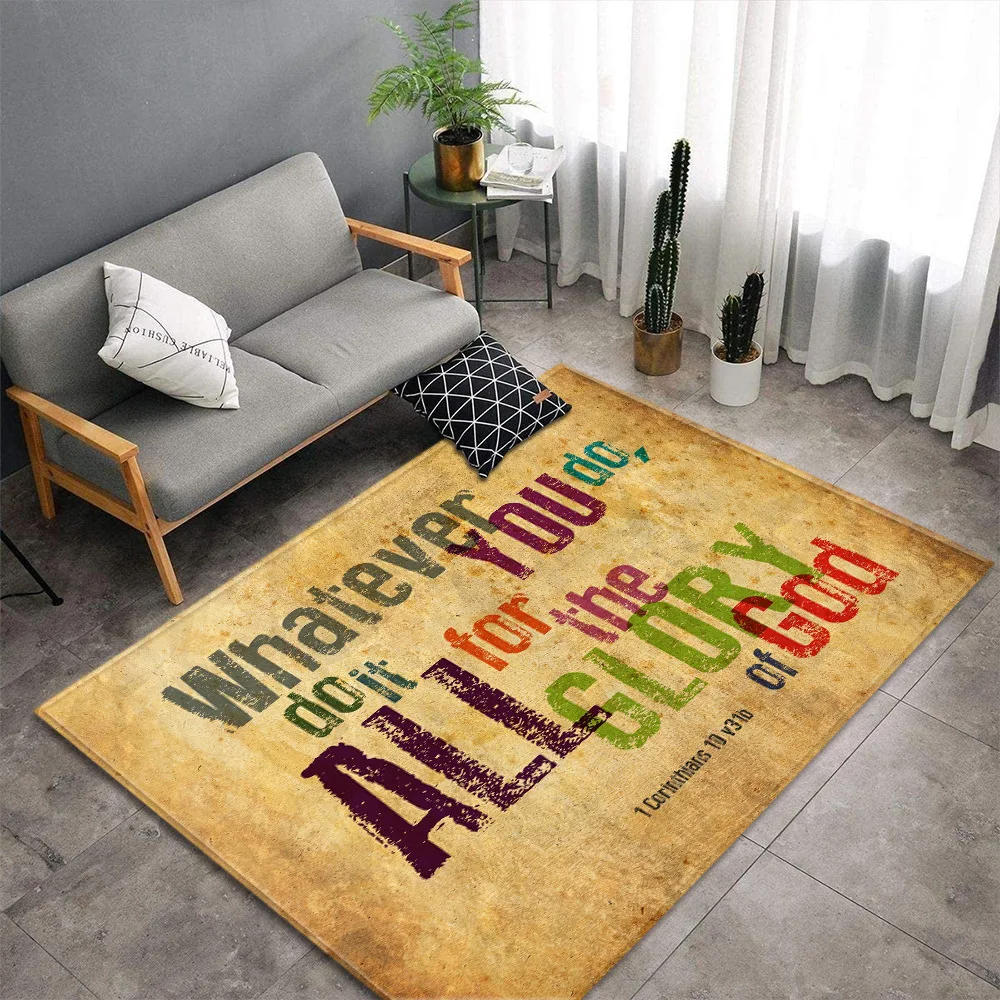 Rainforest Tiger 3D Carpet Boy Bedroom Rug American Stars Print Living Room Area Rug Kids Play Mat Memory Foam Anti-Slip Doormat